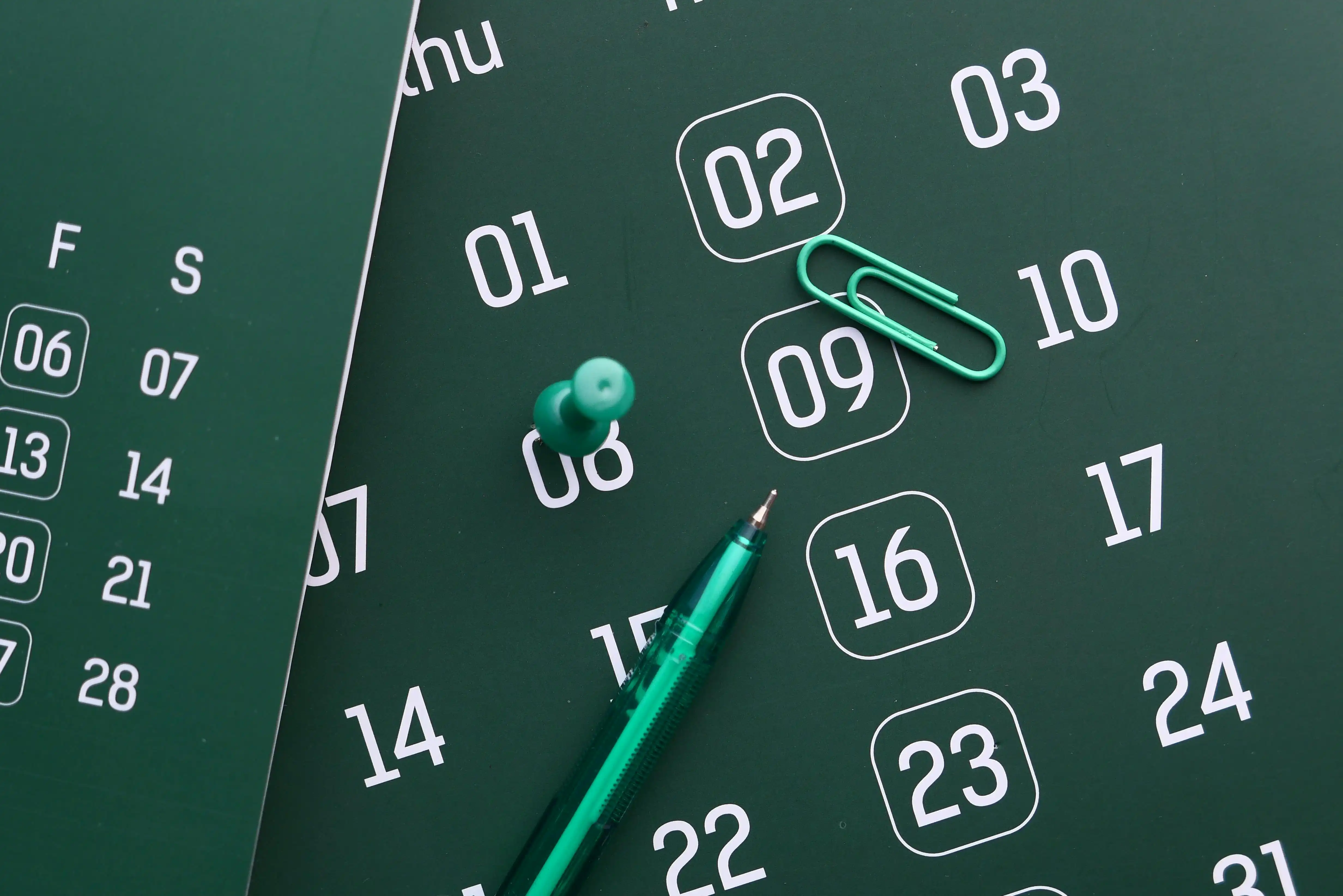 Calendario de disponibilidad
